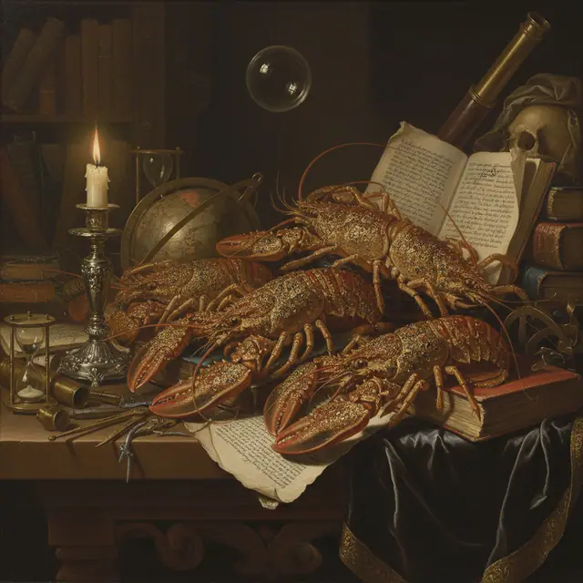 B8 Golden Lobster Still Life