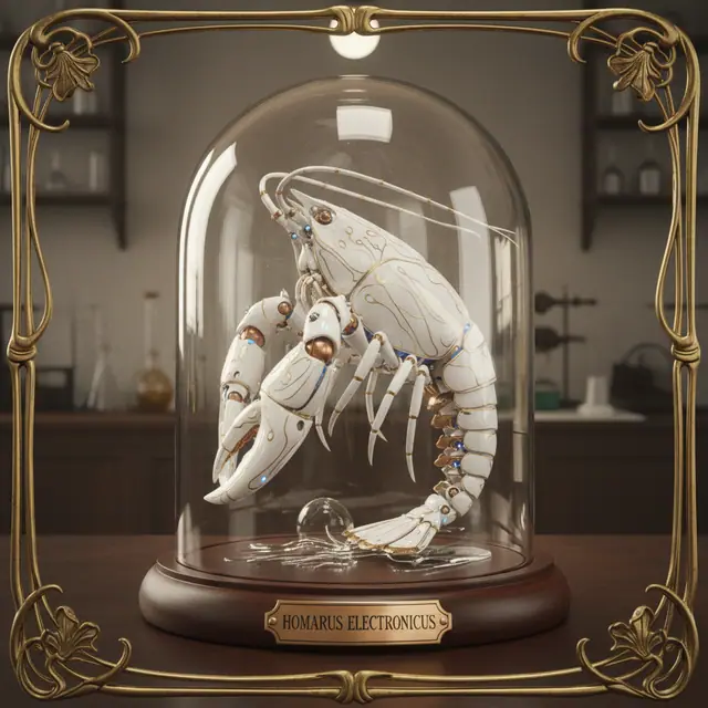Lobster Blend Glass Bell Jar