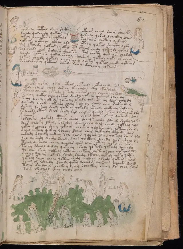 Folio 82r of the Voynich Manuscript