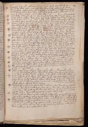 Folio 111r of the Voynich Manuscript