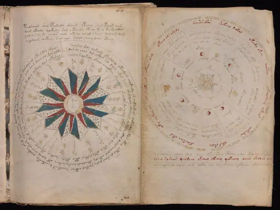 Folio 67r of the Voynich Manuscript
