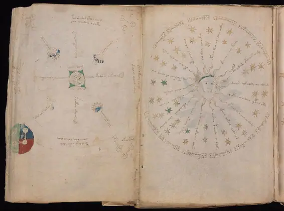 Folio 67v of the Voynich Manuscript