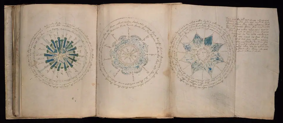 Folio 69v and 70r of the Voynich Manuscript
