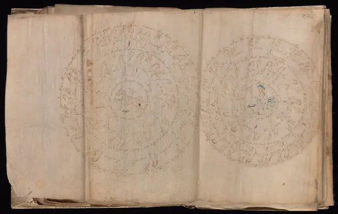 Folio 72v (part) of the Voynich Manuscript