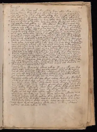 Folio 76r of the Voynich Manuscript